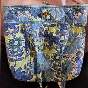Doodle Daisy Summer 2012 Vera Bradley Tote in Blue and Green